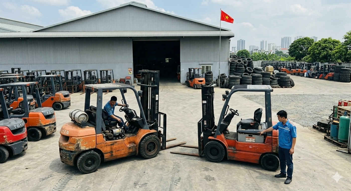 xe nâng Toyota cũ