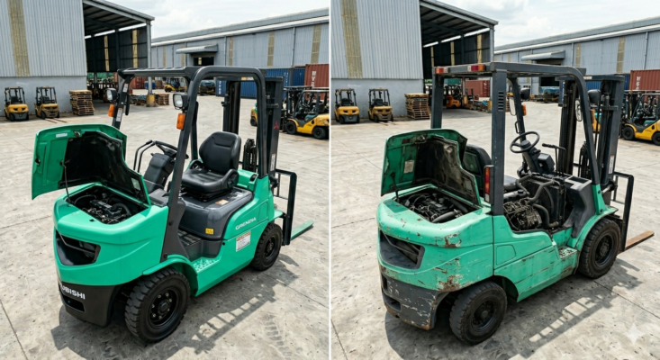 xe nâng mitsubishi 2.5 tấn cũ