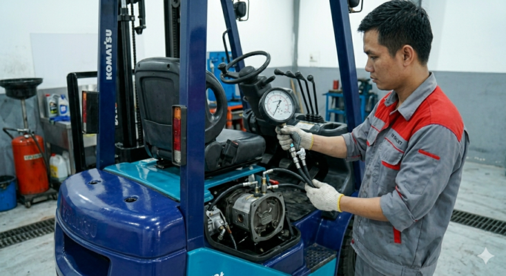 xe nâng 2 tấn cũ