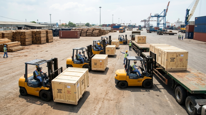 cho thuê xe nâng bốc xếp hàng hóa